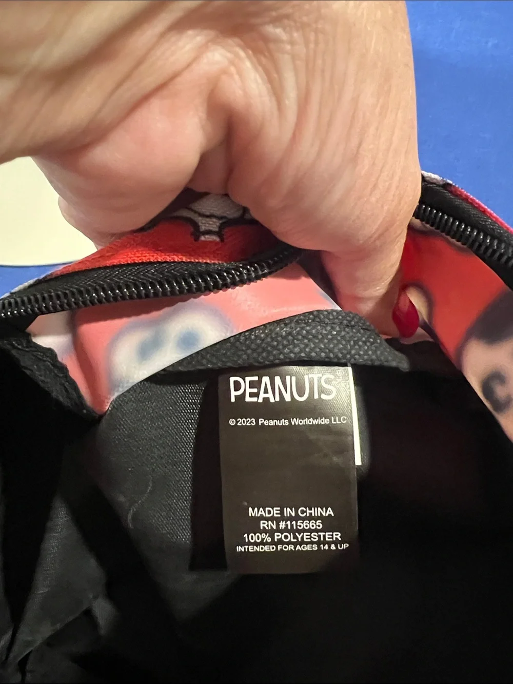 Peanuts Red and Black Snoopy Mini Backpack
